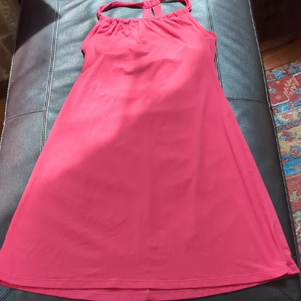 Prana Women's Midi Dress in Vibrant Pink